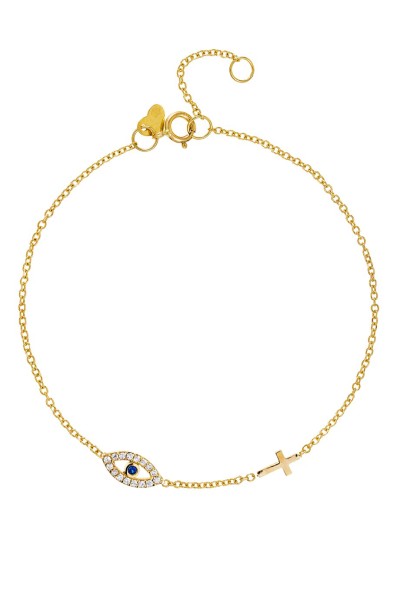 Βραχιόλι Χρυσό 9Κ Ματάκι Πετράτο