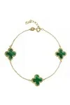 Βραχιόλι Χρυσό 14Κ Green Flowers