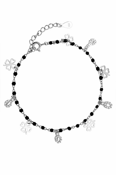 Βραχιόλι Ασημένιο Black Dot to Dot