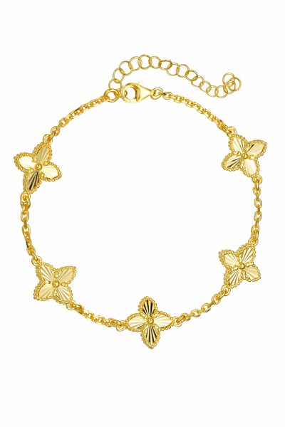 Βραχιόλι Ασημένιο Flowers