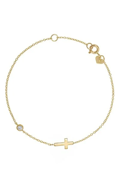 Βραχιόλι Χρυσό 9Κ Cross Dot