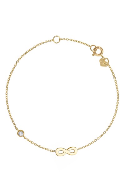 Βραχιόλι Χρυσό 9Κ Infinity Dot
