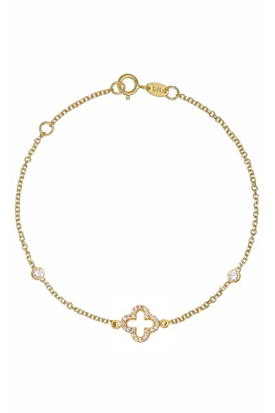 Βραχιόλι Χρυσό 9Κ Flower Dots