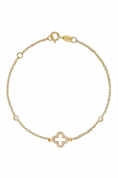 Βραχιόλι Χρυσό 9Κ Flower Dots