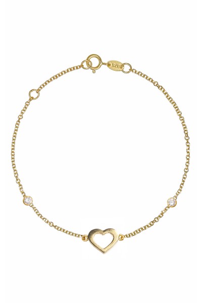 Βραχιόλι Χρυσό 9Κ Heart Dots