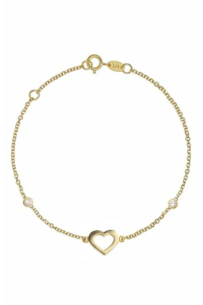 Βραχιόλι Χρυσό 9Κ Shiny Heart Dots