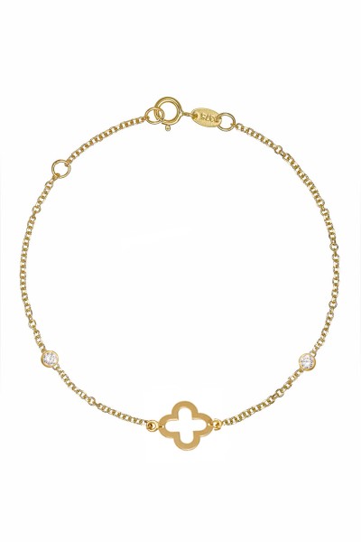 Βραχιόλι Χρυσό 9Κ Flower Dots