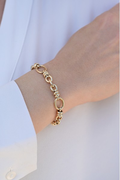 Βραχιόλι Χρυσό 14Κ Blogger Style Elite