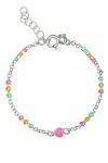 Βραχιόλι Ασημένιο Multicolor Heart