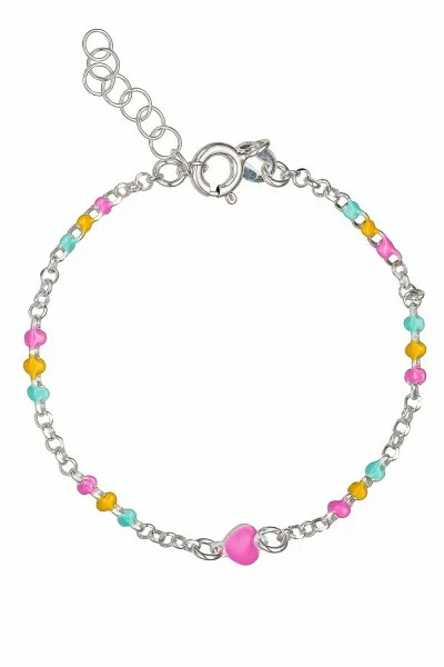 Βραχιόλι Ασημένιο Multicolor Heart