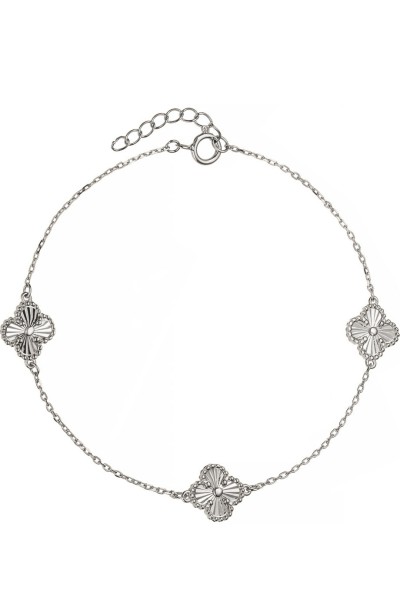 Βραχιόλι Λευκόχρυσο 14Κ Dolce Vita White Flower