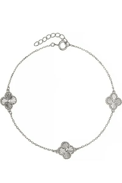 Βραχιόλι Λευκόχρυσο 14Κ Dolce Vita White Flower