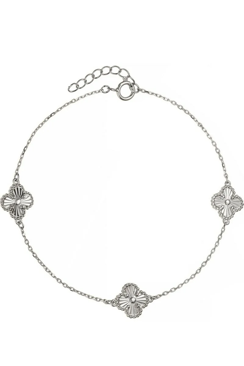 Βραχιόλι Λευκόχρυσο 14Κ Dolce Vita White Flower