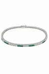 Βραχιόλι Ασημένιο Ριβιέρα Green White