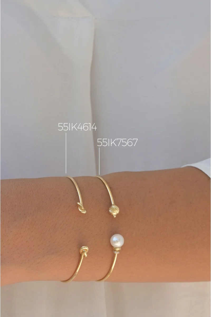 Βραχιόλι Χρυσό 14Κ Bangle Pearl