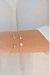 Βραχιόλι Χρυσό 14Κ Bangle Pearl