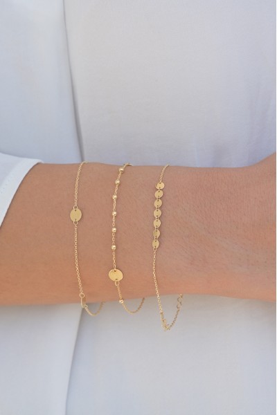 Βραχιόλι Χρυσό 14Κ Κυκλάκια