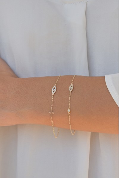 Βραχιόλι Χρυσό 9Κ Ματάκι Πετράτο