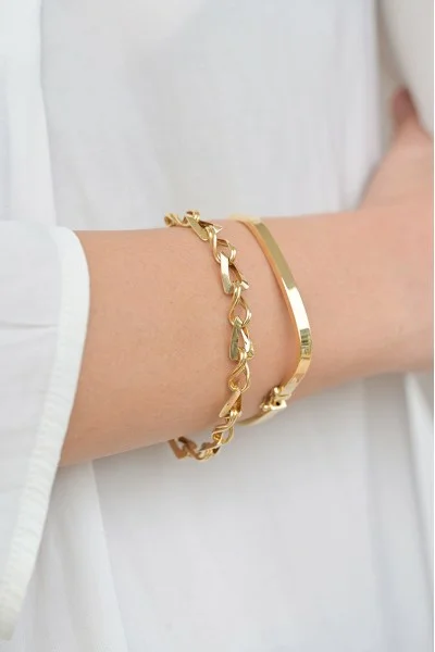 Βραχιόλι Χρυσό 14Κ Bangle It Square Elite