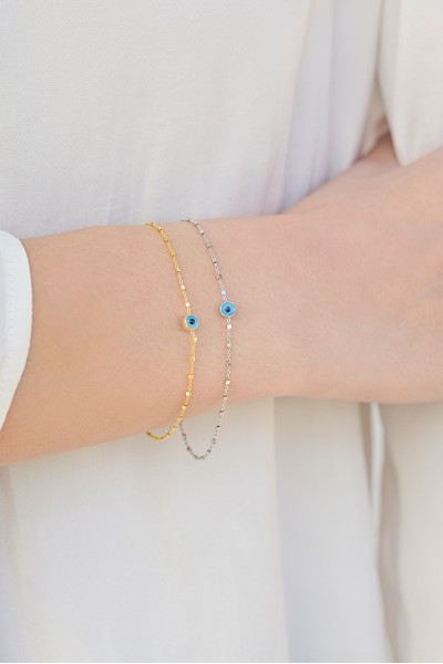 Βραχιόλι Ασημένιο Ματάκι Dots