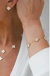Βραχιόλι Χρυσό 14Κ Flower Blossom White