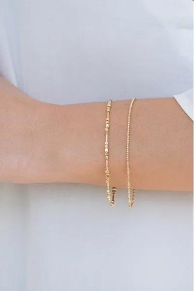 Βραχιόλι Χρυσό 14Κ Bead It Shine