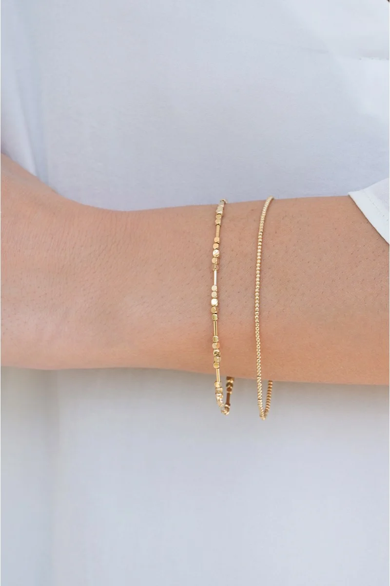 Βραχιόλι Χρυσό 14Κ Bead It Shine