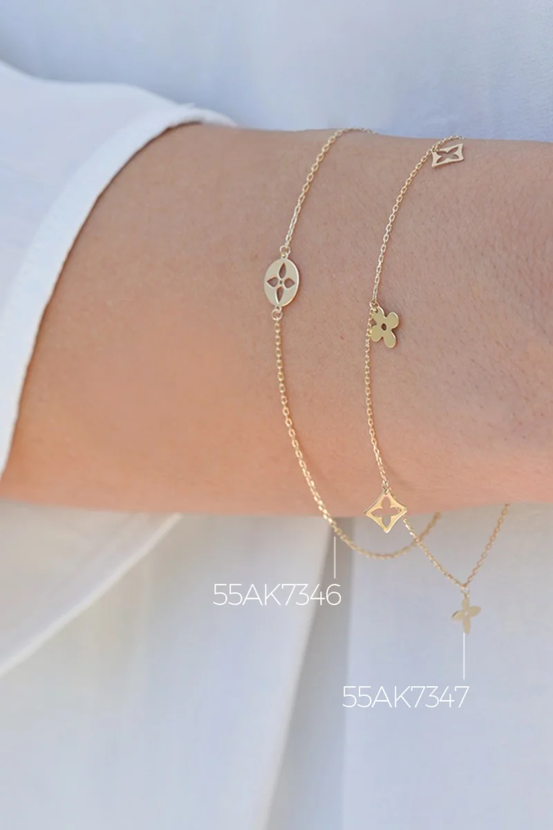 Βραχιόλι Χρυσό 14Κ Shiny Flower Blossom