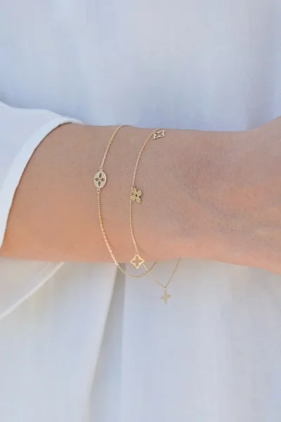 Βραχιόλι Χρυσό 14Κ Shiny Flower Blossom