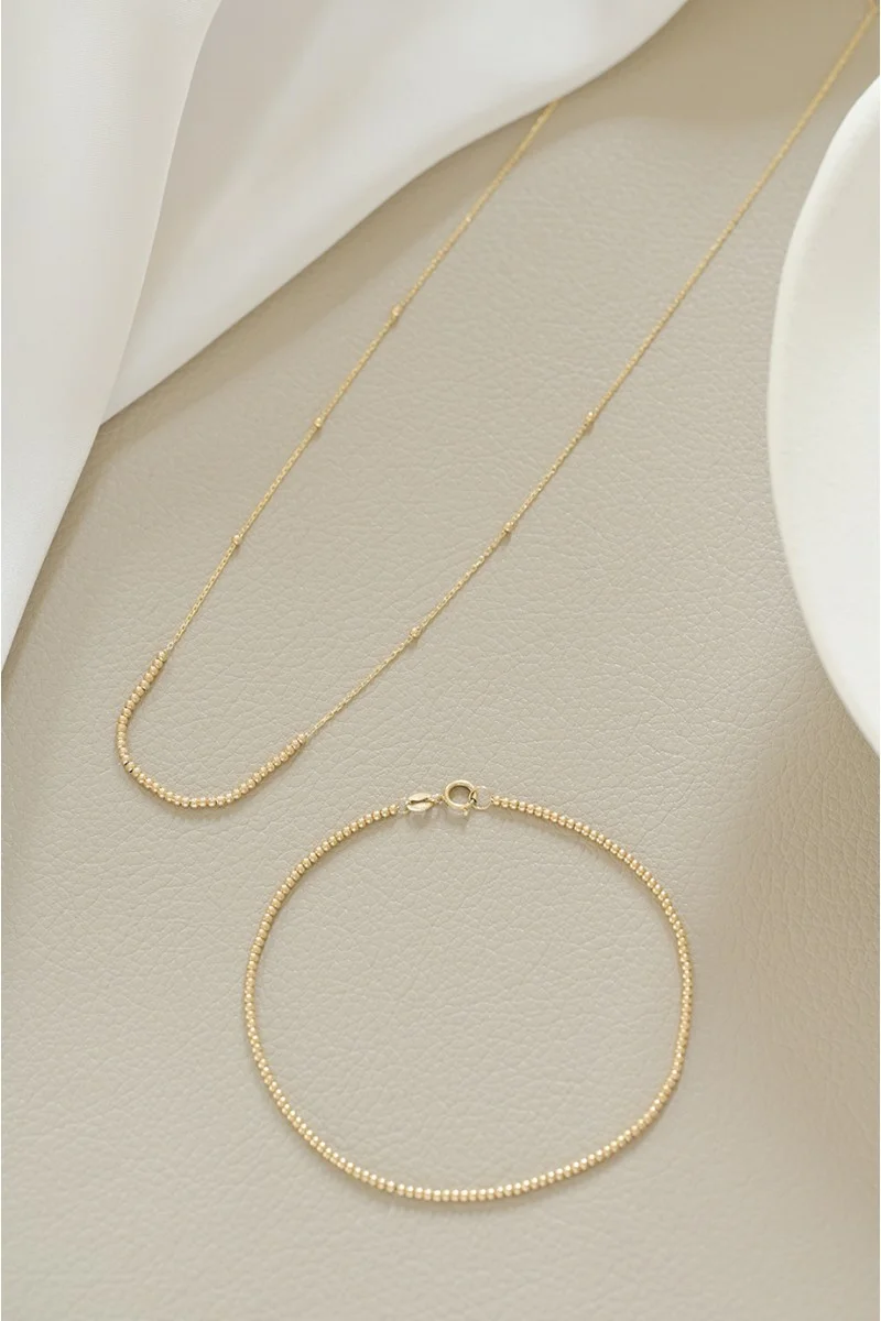 Βραχιόλι Χρυσό 14Κ Bead It Shine