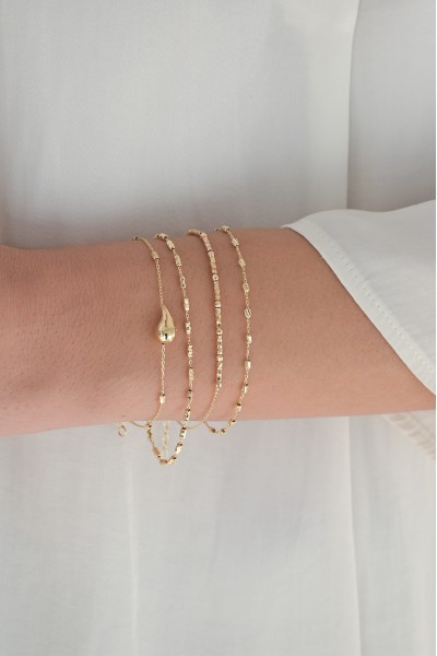 Βραχιόλι Χρυσό 14Κ Shiny Cubes Dolce Vita