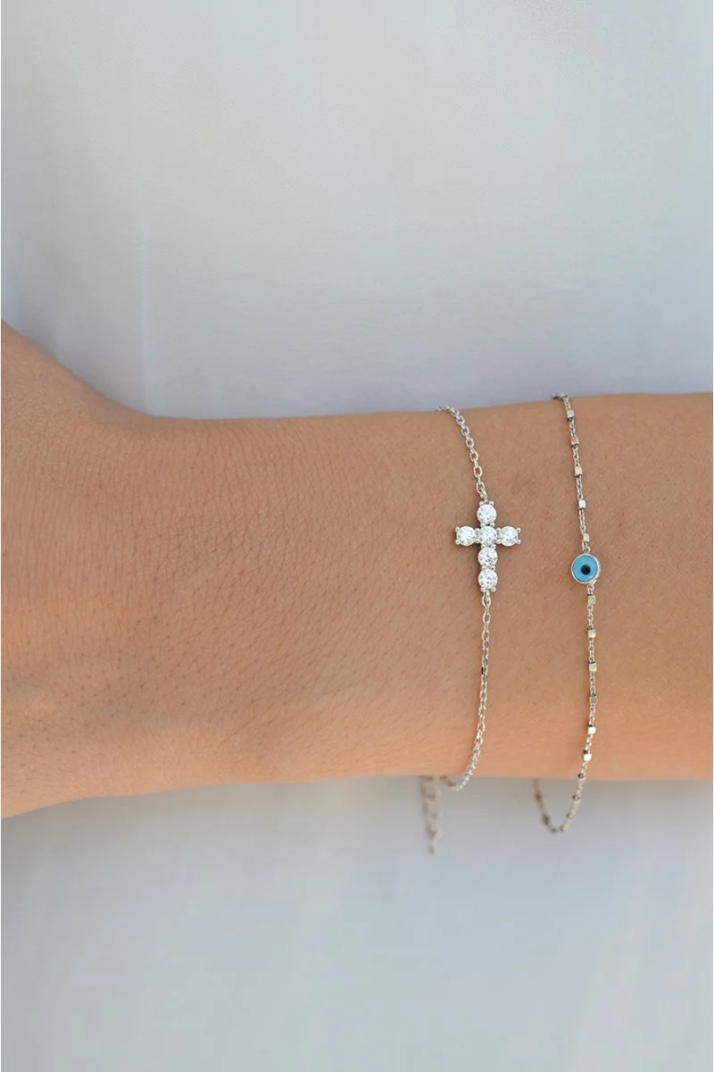 Βραχιόλι Ασημένιο Cross
