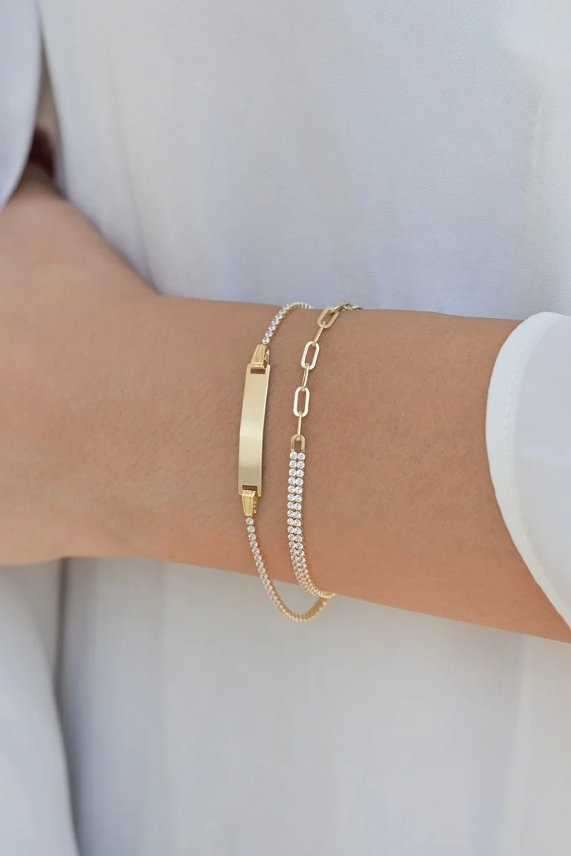 Βραχιόλι Χρυσό 14Κ Shiny Blogger Style