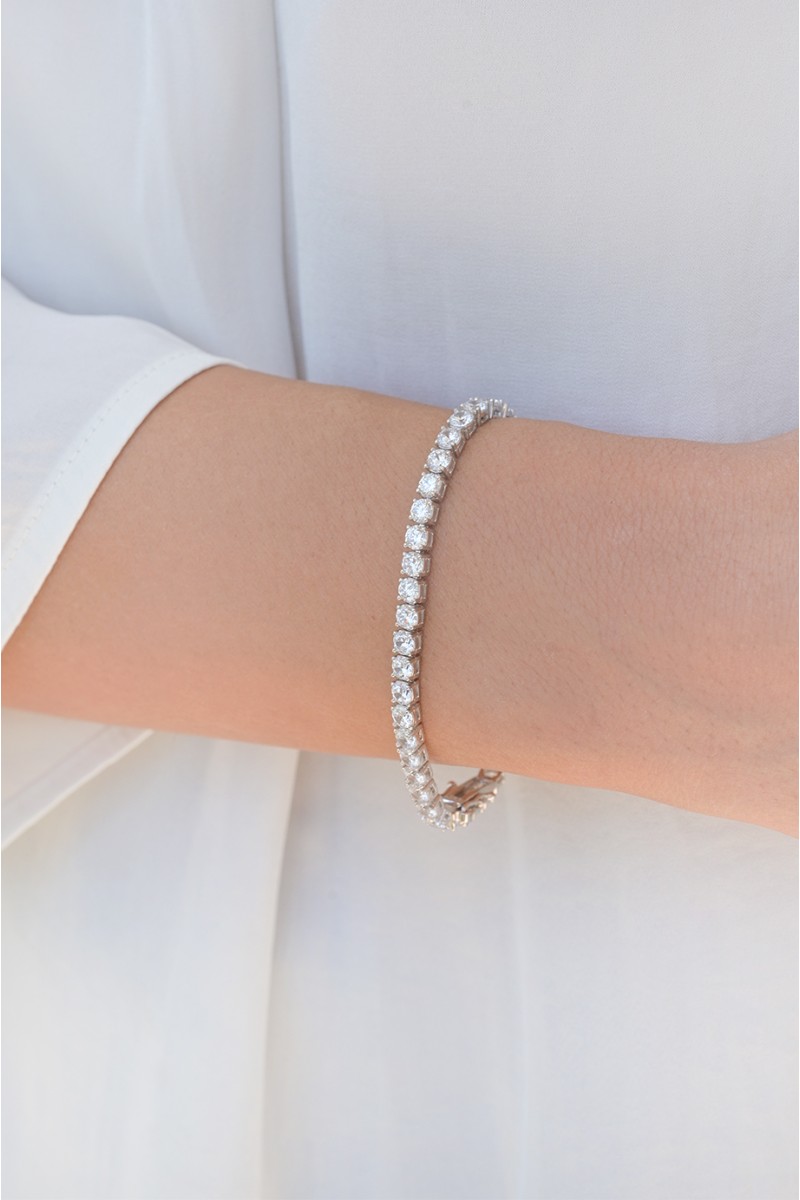 Βραχιόλι Ασημένιο Ριβιέρα White 3.5mm