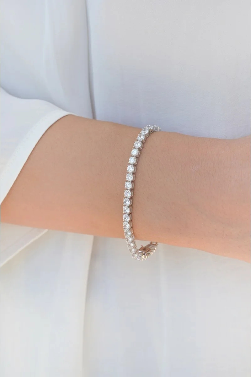 Βραχιόλι Ασημένιο Ριβιέρα White 3.5mm