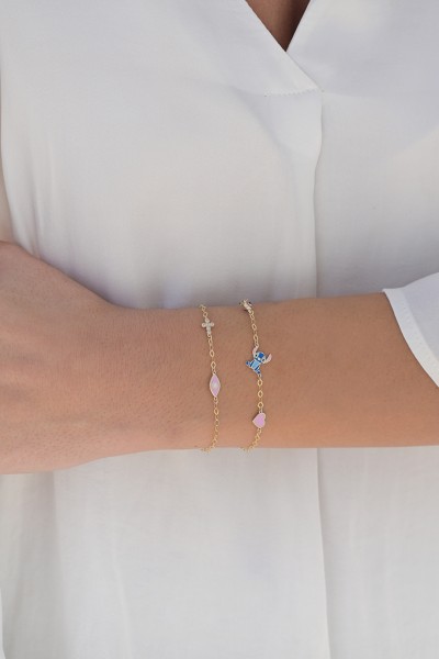 Βραχιόλι Χρυσό 9Κ Lilo & Stitch