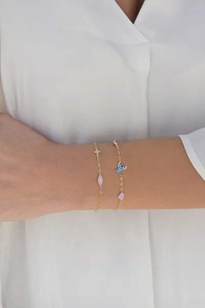 Βραχιόλι Χρυσό 9Κ Lilo & Stitch