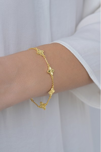 Βραχιόλι Ασημένιο Flowers