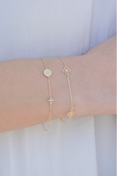 Βραχιόλι Χρυσό 14Κ Flowers