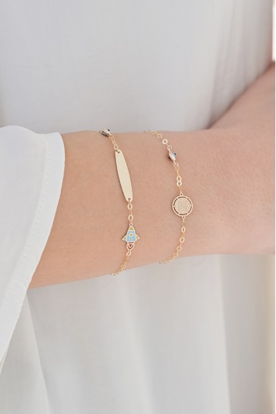 Βραχιόλι Χρυσό 9Κ Ταυτότητα Διαστημόπλοιο