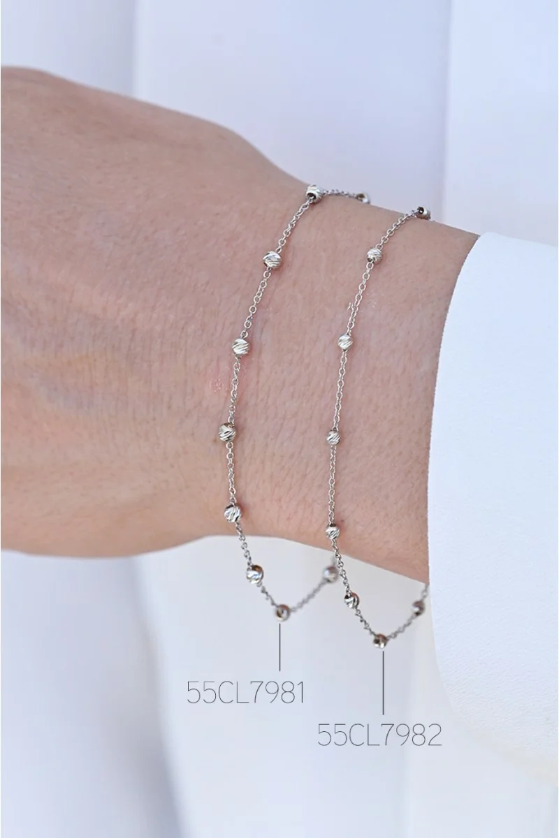 Βραχιόλι Λευκόχρυσο 14Κ Dolce Vita White