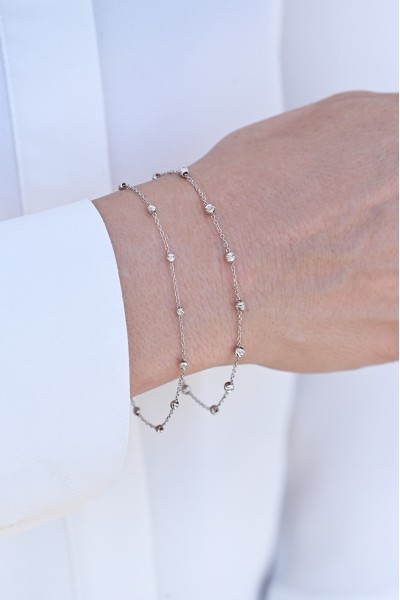 Βραχιόλι Λευκόχρυσο 14Κ Dolce Vita White