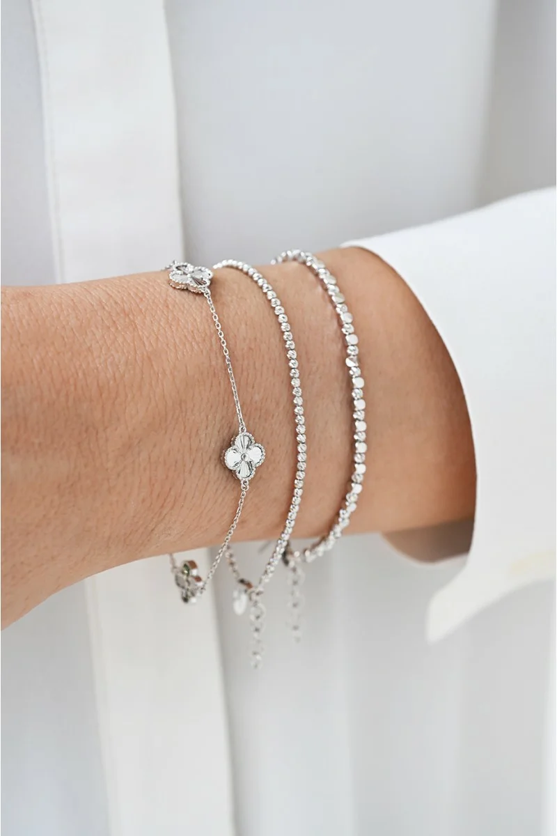 Βραχιόλι Λευκόχρυσο 14Κ Dolce Vita White 5742