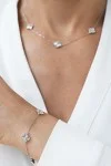 Βραχιόλι Λευκόχρυσο 14Κ Dolce Vita White Flower