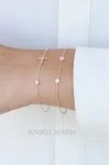 Βραχιόλι Χρυσό 9Κ Cross Dot