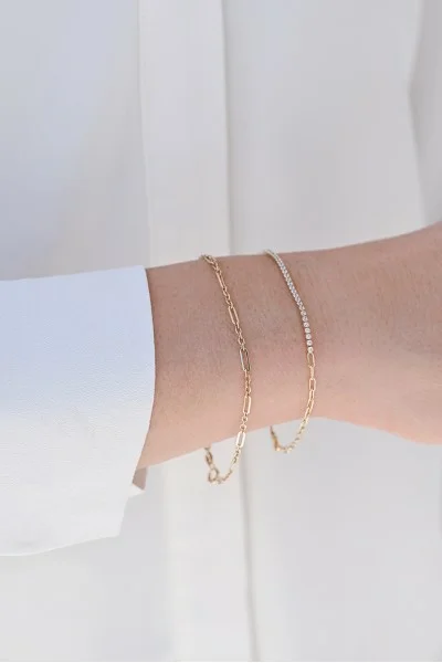 Βραχιόλι Χρυσό 14Κ Shiny Blogger Style