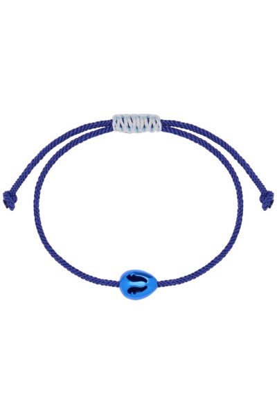 Βραχιόλι Ορείχαλκος Μπλε Φτερά Makrame