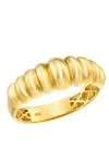 Δαχτυλίδι Χρυσό 14Κ Croissant Bamboo
