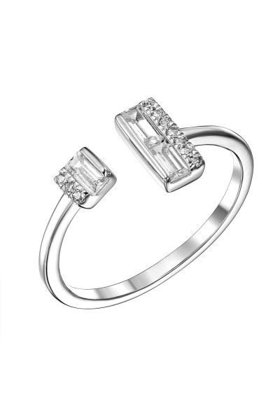 Δαχτυλίδι Ασημένιο Square Glam