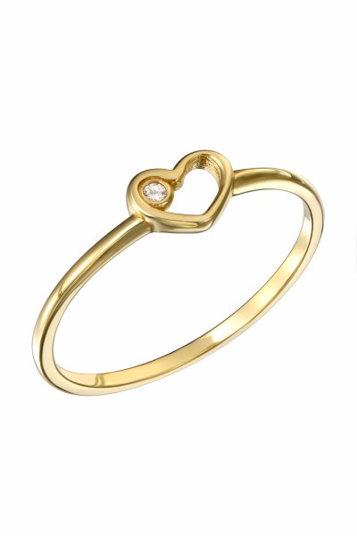 Δαχτυλίδι Χρυσό 9Κ Heart Dot